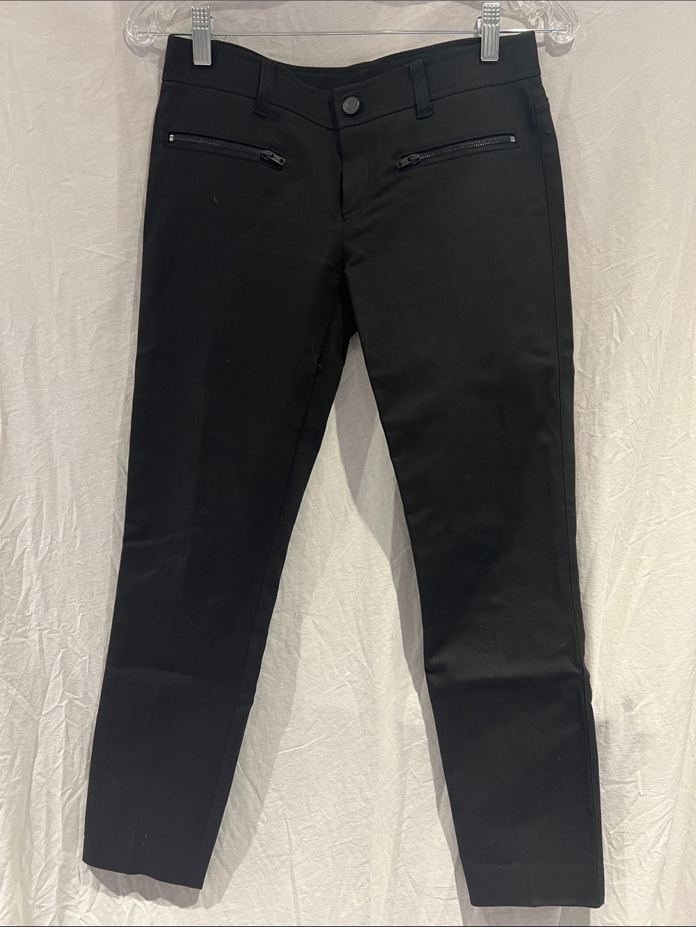 Club Monaco Black Slim Zip-Pocket Chinos